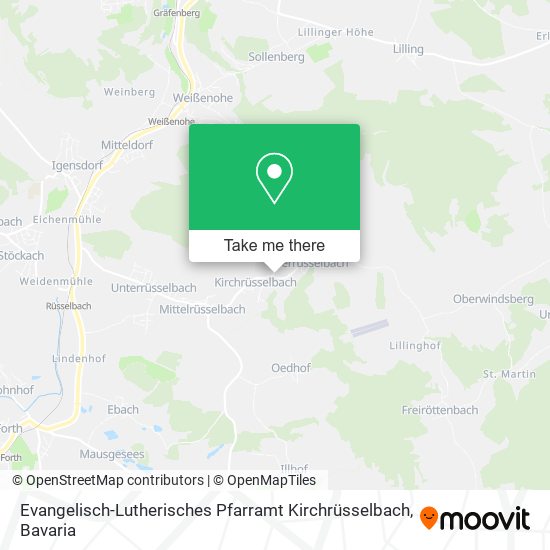 Карта Evangelisch-Lutherisches Pfarramt Kirchrüsselbach