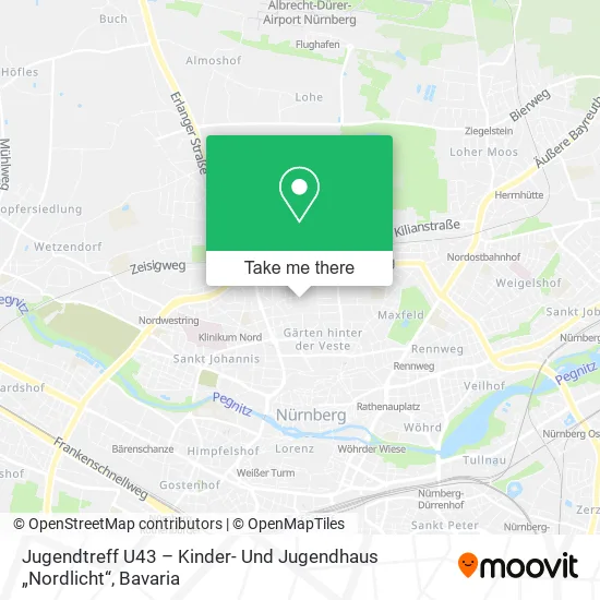 Карта Jugendtreff U43 – Kinder- Und Jugendhaus „Nordlicht“