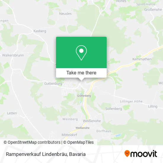 Карта Rampenverkauf Lindenbräu