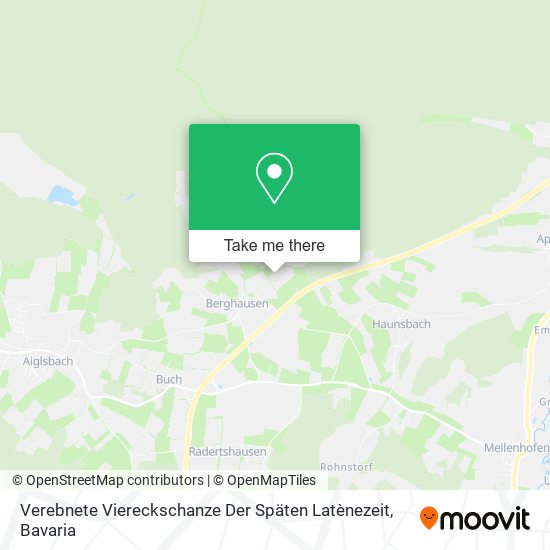 Verebnete Viereckschanze Der Späten Latènezeit map
