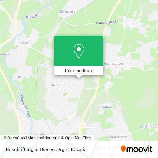 Beschriftungen Biesenberger map