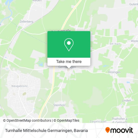 Turnhalle Mittelschule Germaringen map