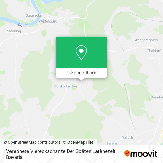 Verebnete Viereckschanze Der Späten Latènezeit map