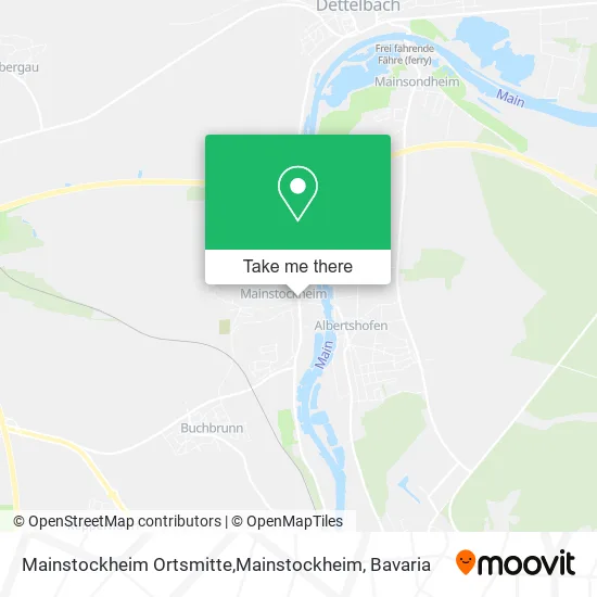 Карта Mainstockheim Ortsmitte,Mainstockheim