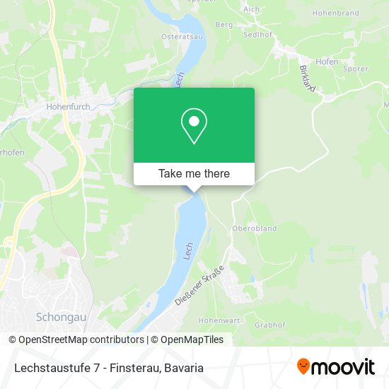 Карта Lechstaustufe 7 - Finsterau