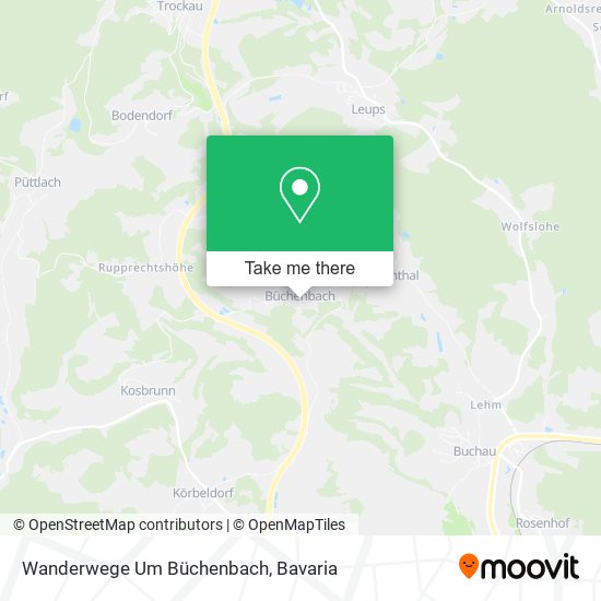 Карта Wanderwege Um Büchenbach