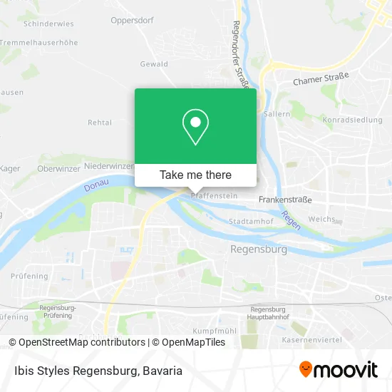Карта Ibis Styles Regensburg