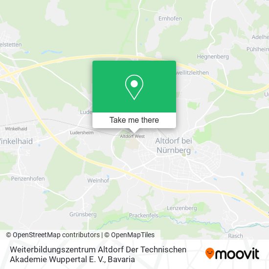 Карта Weiterbildungszentrum Altdorf Der Technischen Akademie Wuppertal E. V.