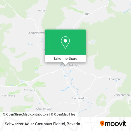 Карта Schwarzer Adler Gasthaus Fichtel