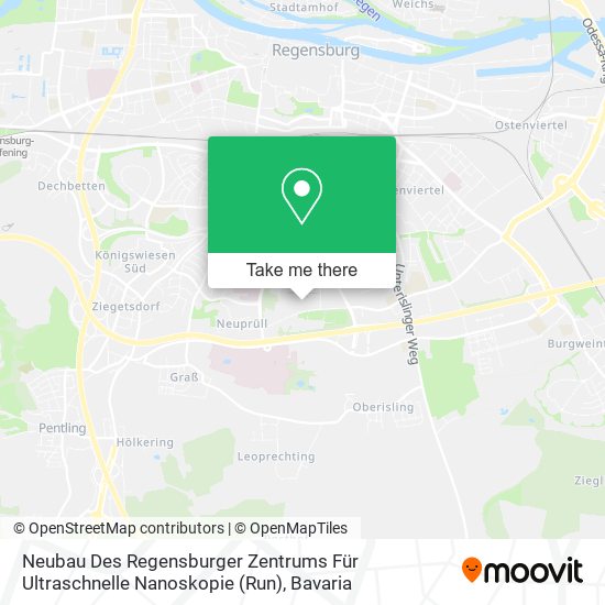 Neubau Des Regensburger Zentrums Für Ultraschnelle Nanoskopie (Run) map