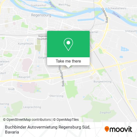 Карта Buchbinder Autovermietung Regensburg Süd