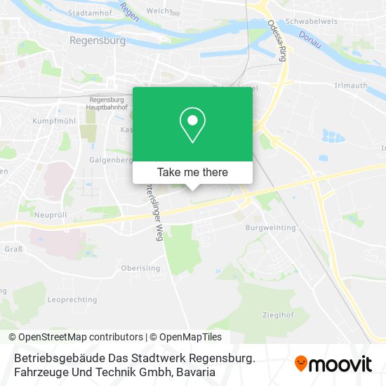 Betriebsgebäude Das Stadtwerk Regensburg. Fahrzeuge Und Technik Gmbh map