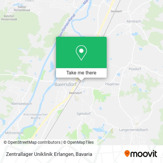 Zentrallager Uniklinik Erlangen map
