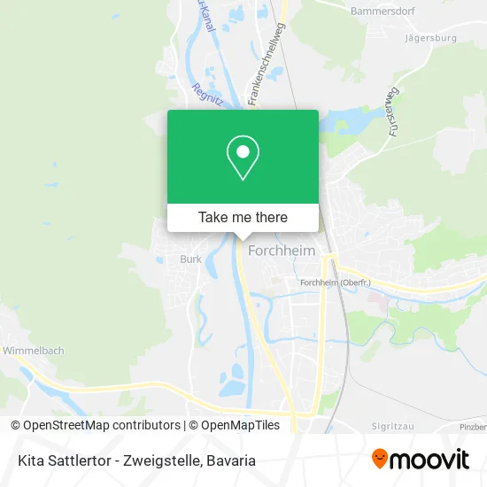 Карта Kita Sattlertor - Zweigstelle
