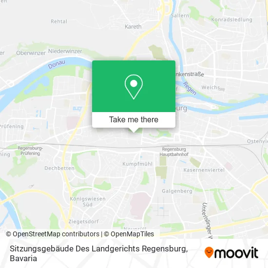 Sitzungsgebäude Des Landgerichts Regensburg map
