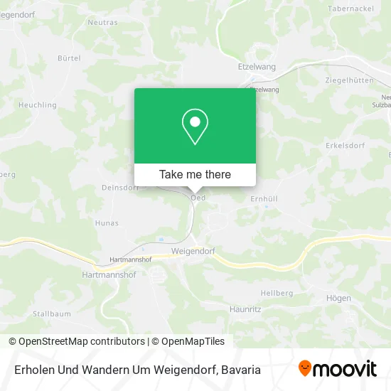 Карта Erholen Und Wandern Um Weigendorf