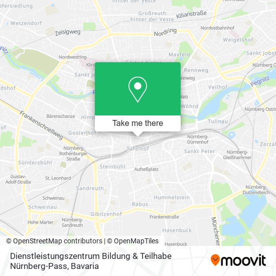 Dienstleistungszentrum Bildung & Teilhabe Nürnberg-Pass map