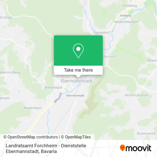 Карта Landratsamt Forchheim - Dienststelle Ebermannstadt