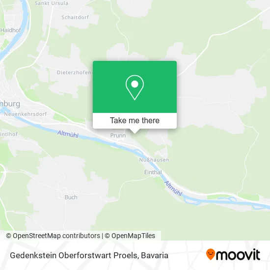 Карта Gedenkstein Oberforstwart Proels