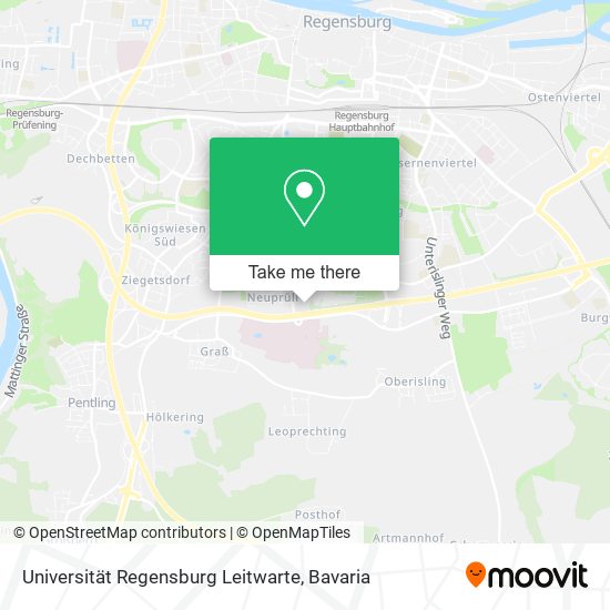 Карта Universität Regensburg Leitwarte