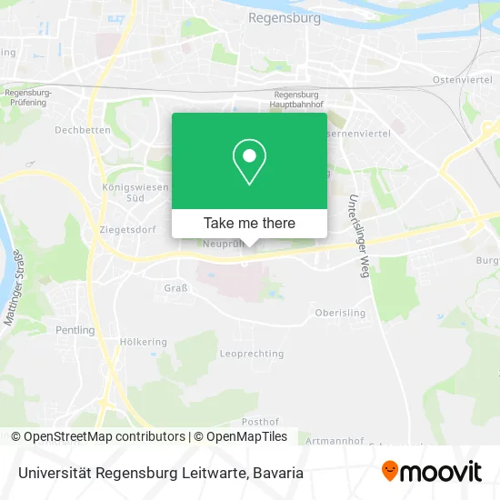 Карта Universität Regensburg Leitwarte