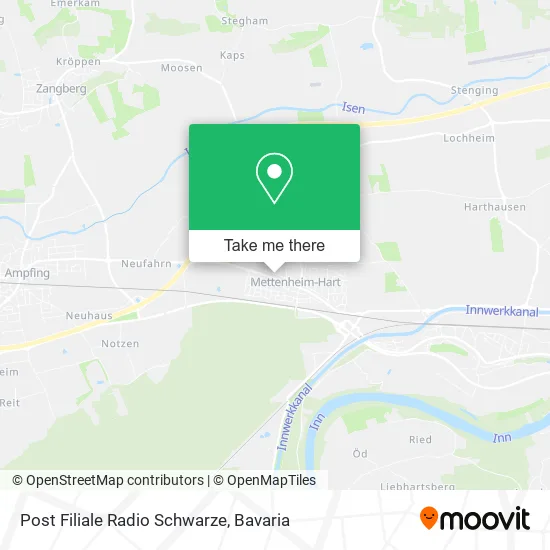 Карта Post Filiale Radio Schwarze