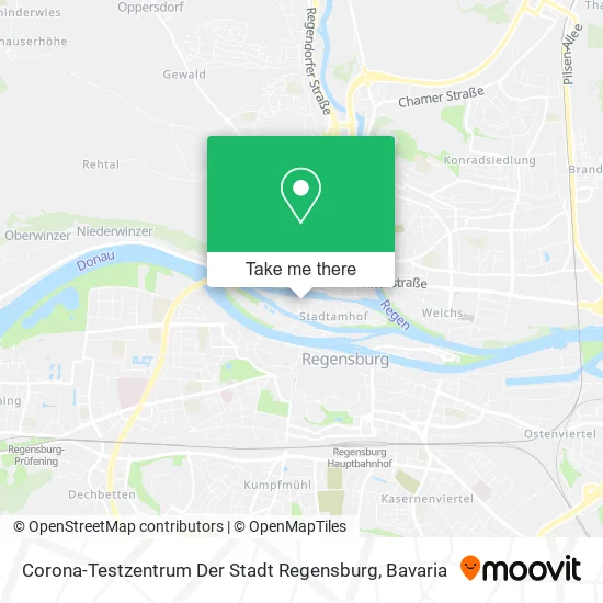 Карта Corona-Testzentrum Der Stadt Regensburg