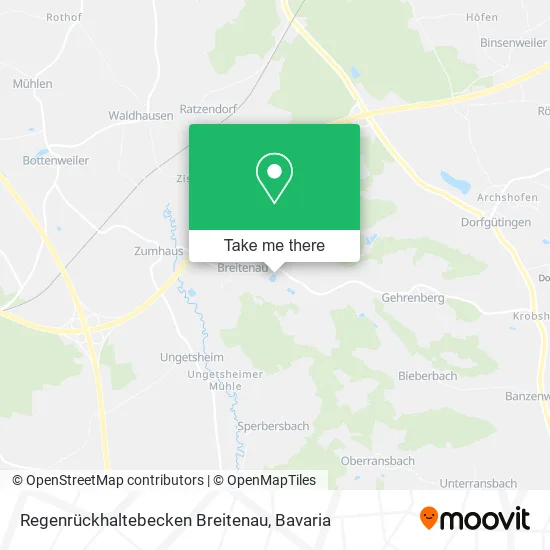 Карта Regenrückhaltebecken Breitenau