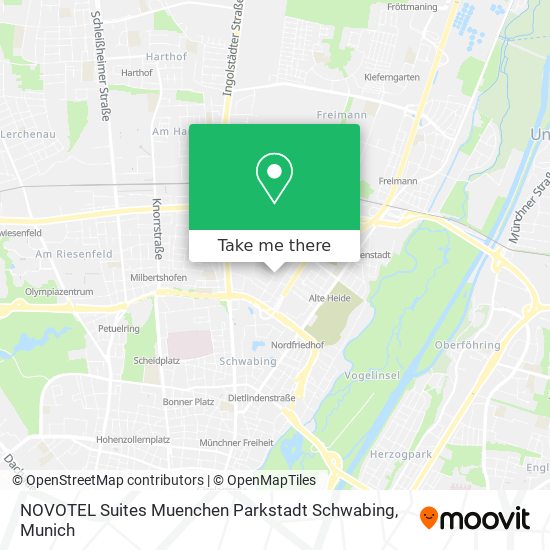 Карта NOVOTEL Suites Muenchen Parkstadt Schwabing