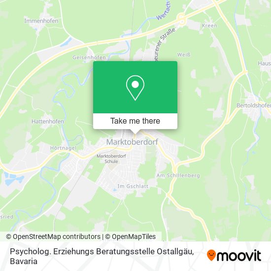 Карта Psycholog. Erziehungs Beratungsstelle Ostallgäu