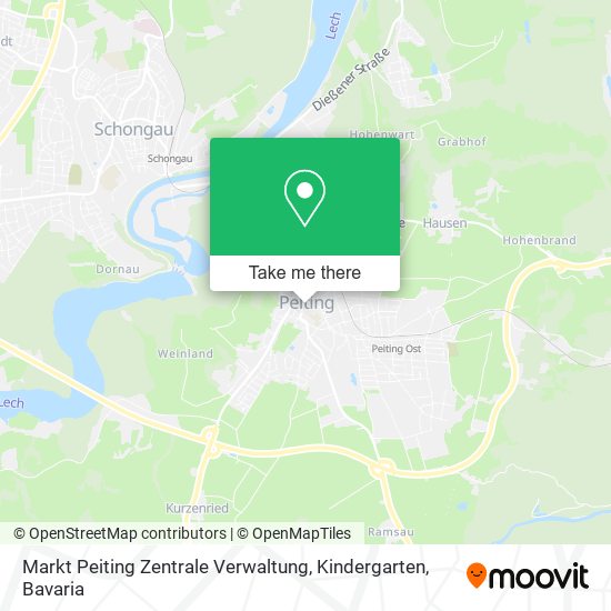 Markt Peiting Zentrale Verwaltung, Kindergarten map