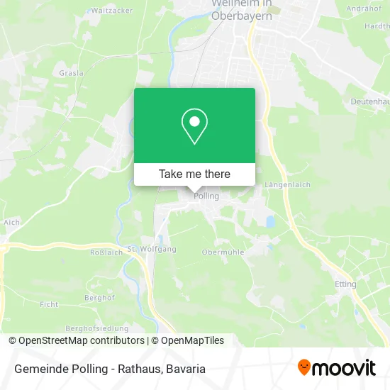Карта Gemeinde Polling - Rathaus