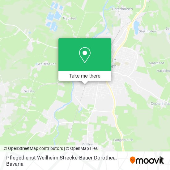 Pflegedienst Weilheim Strecke-Bauer Dorothea map