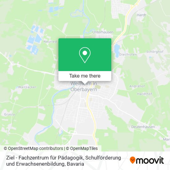 Ziel - Fachzentrum für Pädagogik, Schulförderung und Erwachsenenbildung map