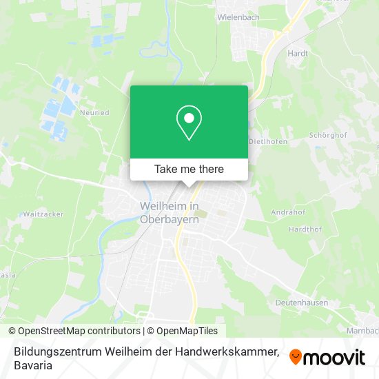 Bildungszentrum Weilheim der Handwerkskammer map