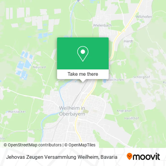 Jehovas Zeugen Versammlung Weilheim map