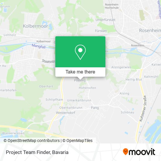 Project Team Finder map