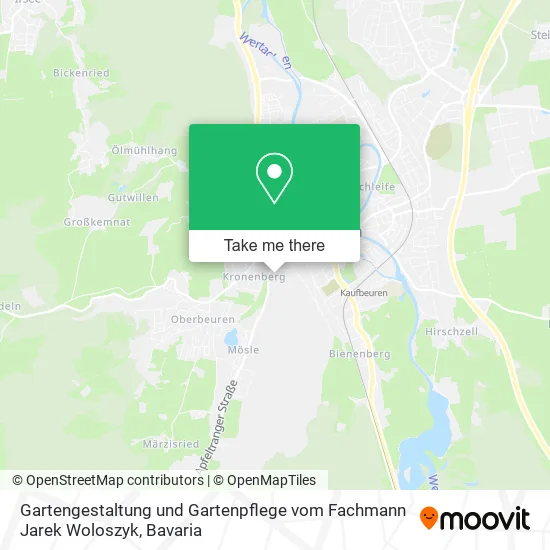 Карта Gartengestaltung und Gartenpflege vom Fachmann Jarek Woloszyk