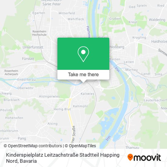 Карта Kinderspielplatz Leitzachstraße Stadtteil Happing Nord