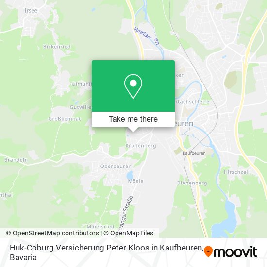 Huk-Coburg Versicherung Peter Kloos in Kaufbeuren map