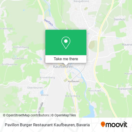 Pavillon Burger Restaurant Kaufbeuren map