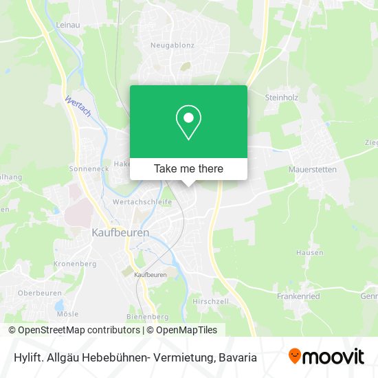 Hylift. Allgäu Hebebühnen- Vermietung map