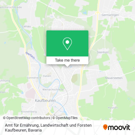 Amt für Ernährung, Landwirtschaft und Forsten Kaufbeuren map