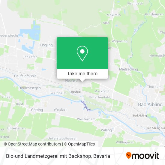 Bio-und Landmetzgerei mit Backshop map