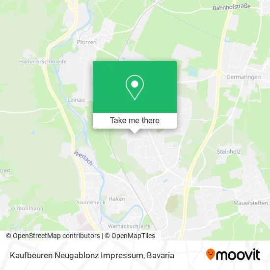 Карта Kaufbeuren Neugablonz Impressum
