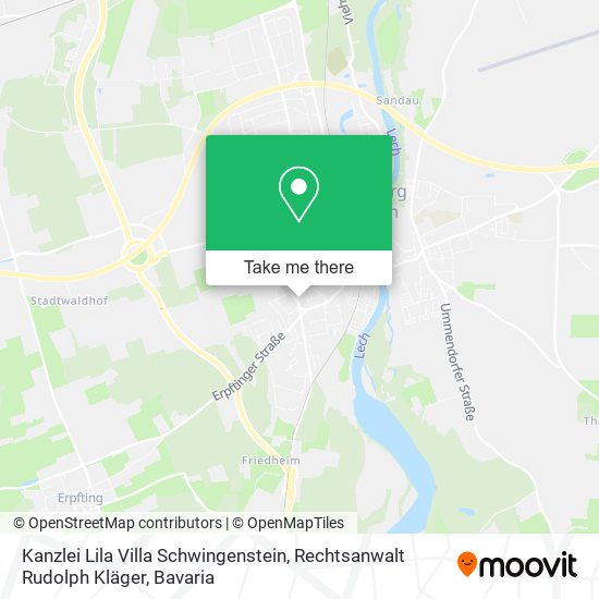 Карта Kanzlei Lila Villa Schwingenstein, Rechtsanwalt Rudolph Kläger