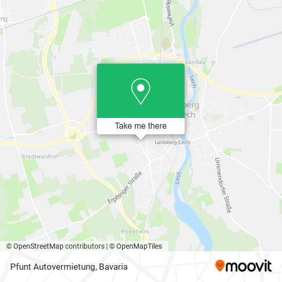 Pfunt Autovermietung map