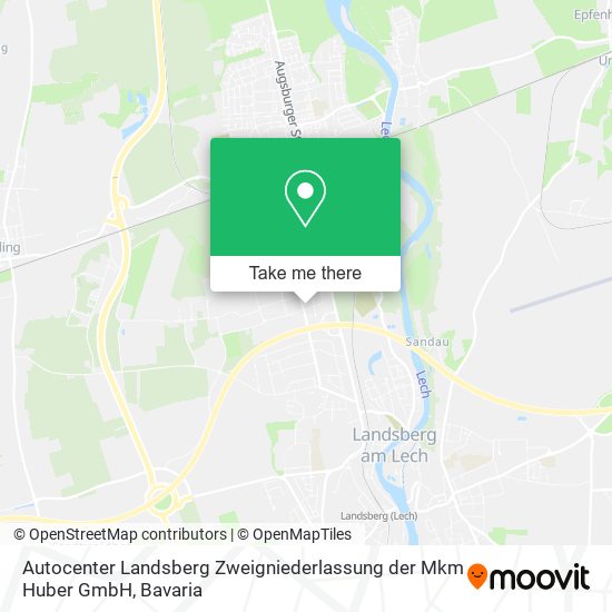 Карта Autocenter Landsberg Zweigniederlassung der Mkm Huber GmbH