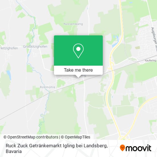 Ruck Zuck Getränkemarkt Igling bei Landsberg map