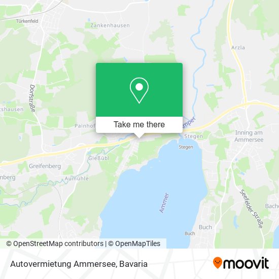 Autovermietung Ammersee map